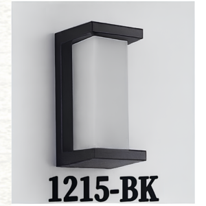 Modern black LED wall light 1215-BK indoor rectangular wall lamp