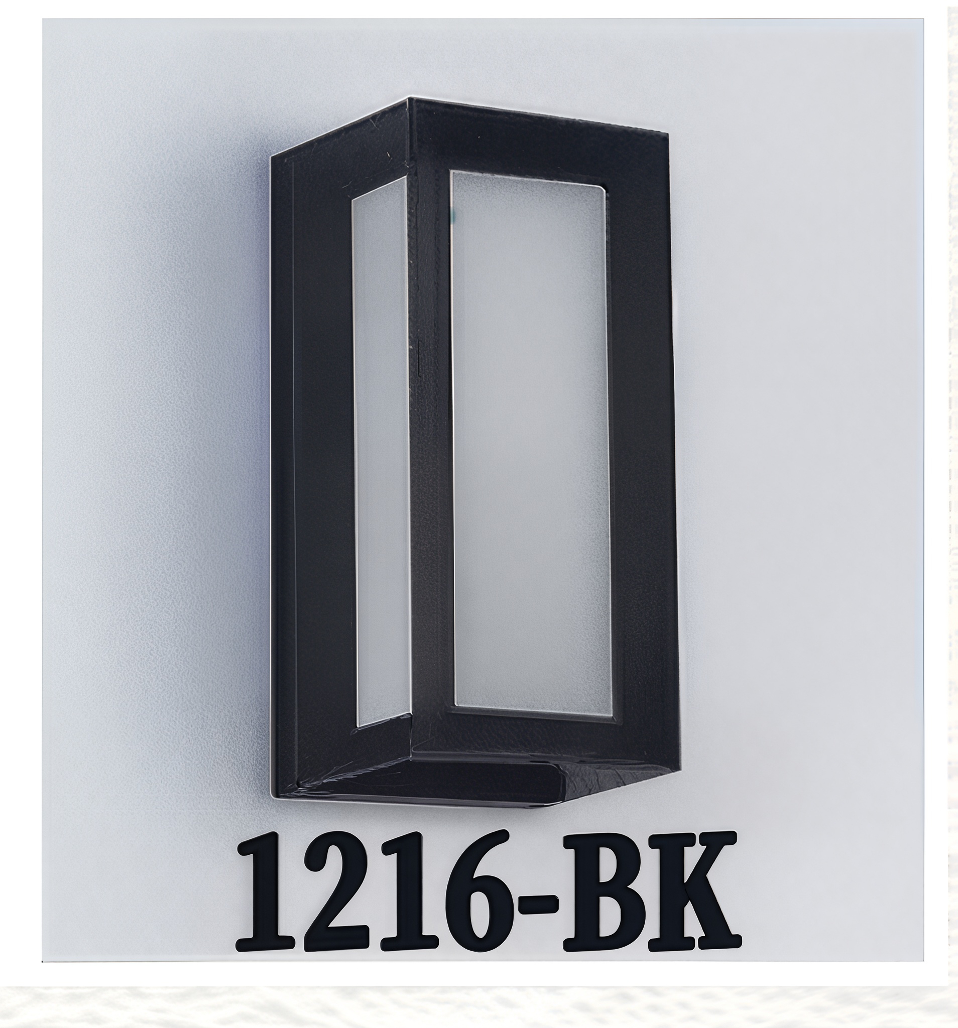 Modern LED Wall Light Black Frame – Model 1216-BK | Indoor & Outdoor Wall Lamp UAE