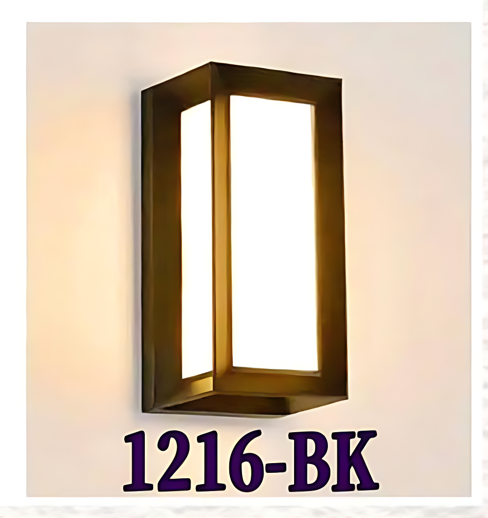 LED wall light black modern design 1216-BK