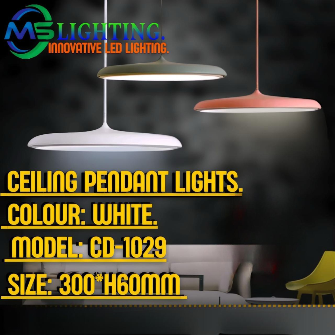 Modern LED Ceiling Pendant Light CD-1029 – White Hanging Lamp | UAE