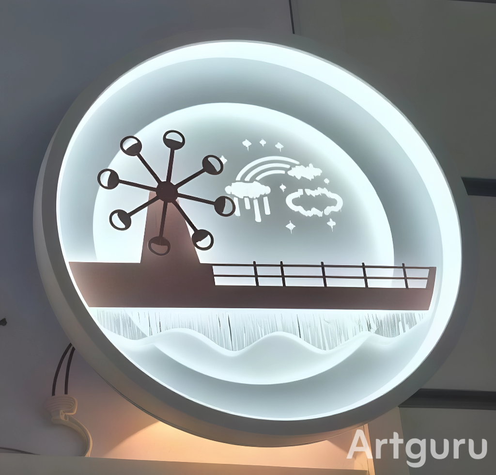 Decorative Round LED Wall Light – Modern Scenic Wall Lamp