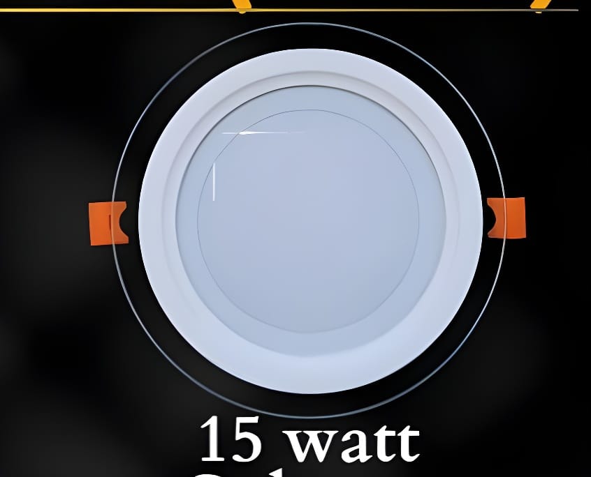 (5Pcs Pack )15W Round LED Panel Light  white colour – Slim Recessed Ceiling Downlight لوح إضاءة LED دائري 15 واط – سبوت لايت سقفي نحيف