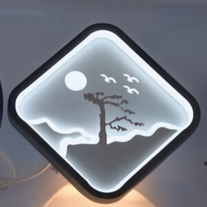Modern LED Wall Light with Artistic Landscape Design – Soft Ambient Decorative Wall Lamp مصباح حائط LED عصري بتصميم فني للمناظر الطبيعية – إضاءة جدارية ديكورية ناعمة
