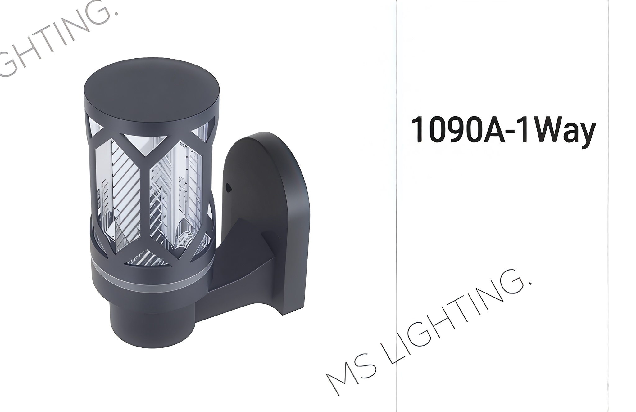 Modern Outdoor LED Wall Light – 1 Way Up/Down Garden Lamp